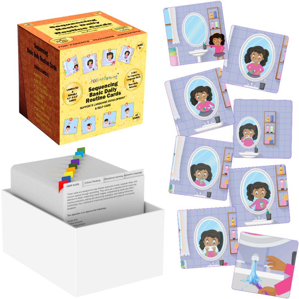 Sequencing Basic Daily Routine Conversation Cards | Learning Material for Social Skills & Emotional Intelligence | Speech Therapy Resources | ESL