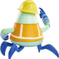 Mattel Pixar Monsters at Work Cutter Action Figure, Collectible Disney Plus Character Toy with Accessories, 4.75-in Tall Posable Authentic Detail