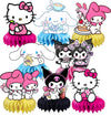 8Pcs Kawaii and Friends Honeycomb Table Centerpiece,Cats and Friends Birthday Party Supplies Table Decorations for Kids Party Decorations