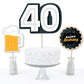 Big Dot of Happiness Cheers and Beers to 40 Years - 40th Birthday Party Centerpiece Sticks - Table Toppers - Set of 15