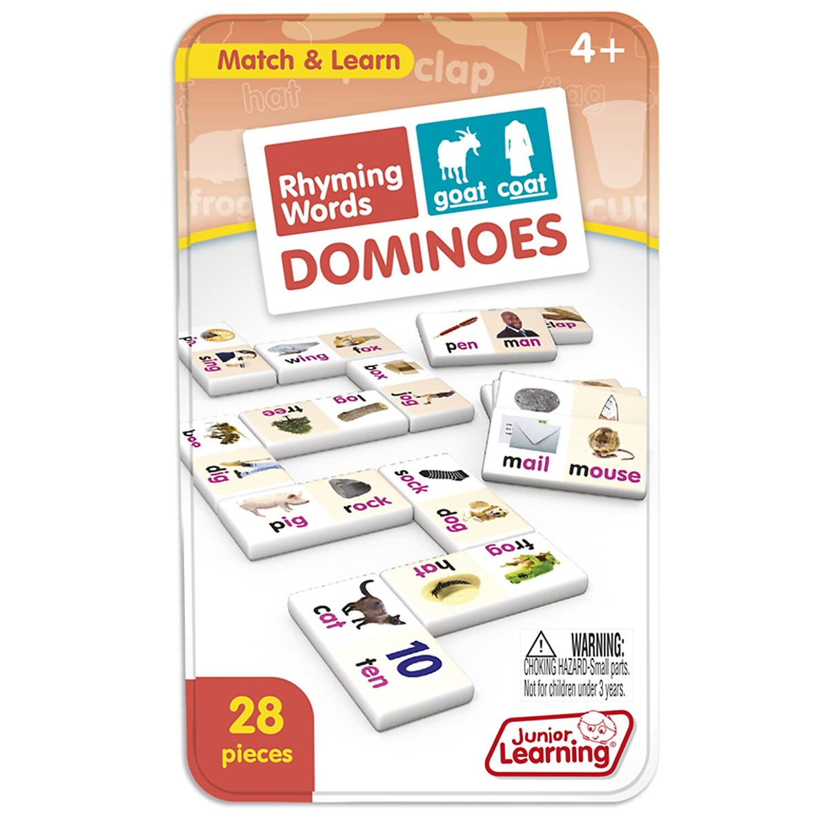 Junior Learning Rhyming Words Dominoes, 2 Sets
