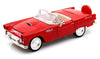 1956 Ford Thunderbird Convertible, Red - Motormax 73215 - 1/24 scale Diecast Model Toy Car