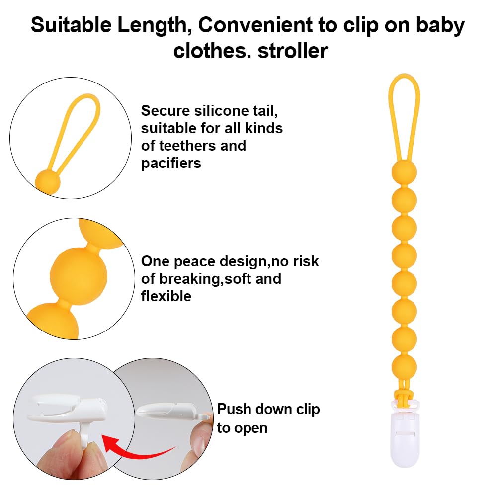 Baby Food Grade Silicone Carrier Vehicle Teether Toy with Pacifier Clip Holder,Teething Toys Gift Set for 3 Months+ Boys and Girls,Freezer Safe,BPA