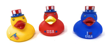 Bulk 20-Pack Patriotic Jeep Rubber Ducky Assortment - Memorial Day, 4th of July, Labor Day or Veteran's Day Duckies