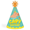 Big Dot of Happiness Capy Birthday - Cone Happy Birthday Party Hats for Kids and Adults - Set of 8 (Standard Size)