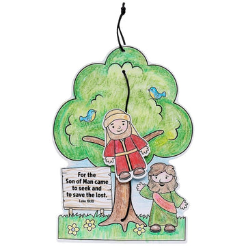 Fun Express Zacchaeus Story Craft Kit for Kids - Engaging Bible Craft Activity for Sunday School Religious Learning & Faith-Based Projects - Perfect