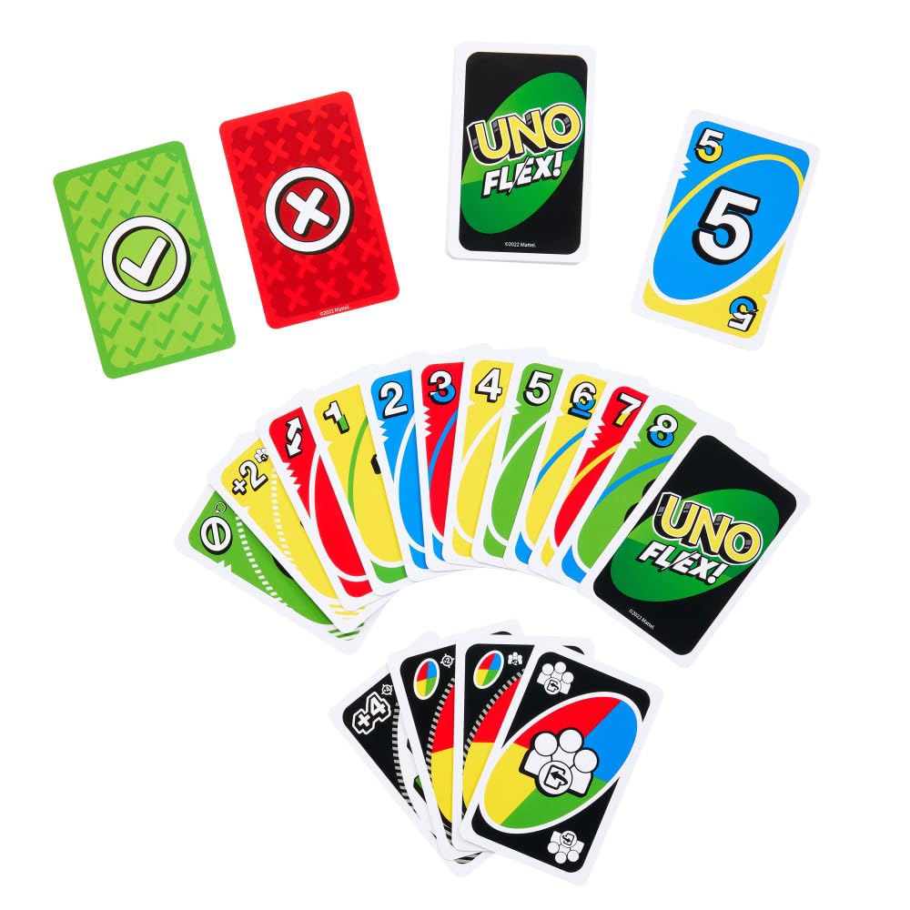 UNO Flex Card Game, Fun Games for Adult And Party Game Night, 2 To 6 Players