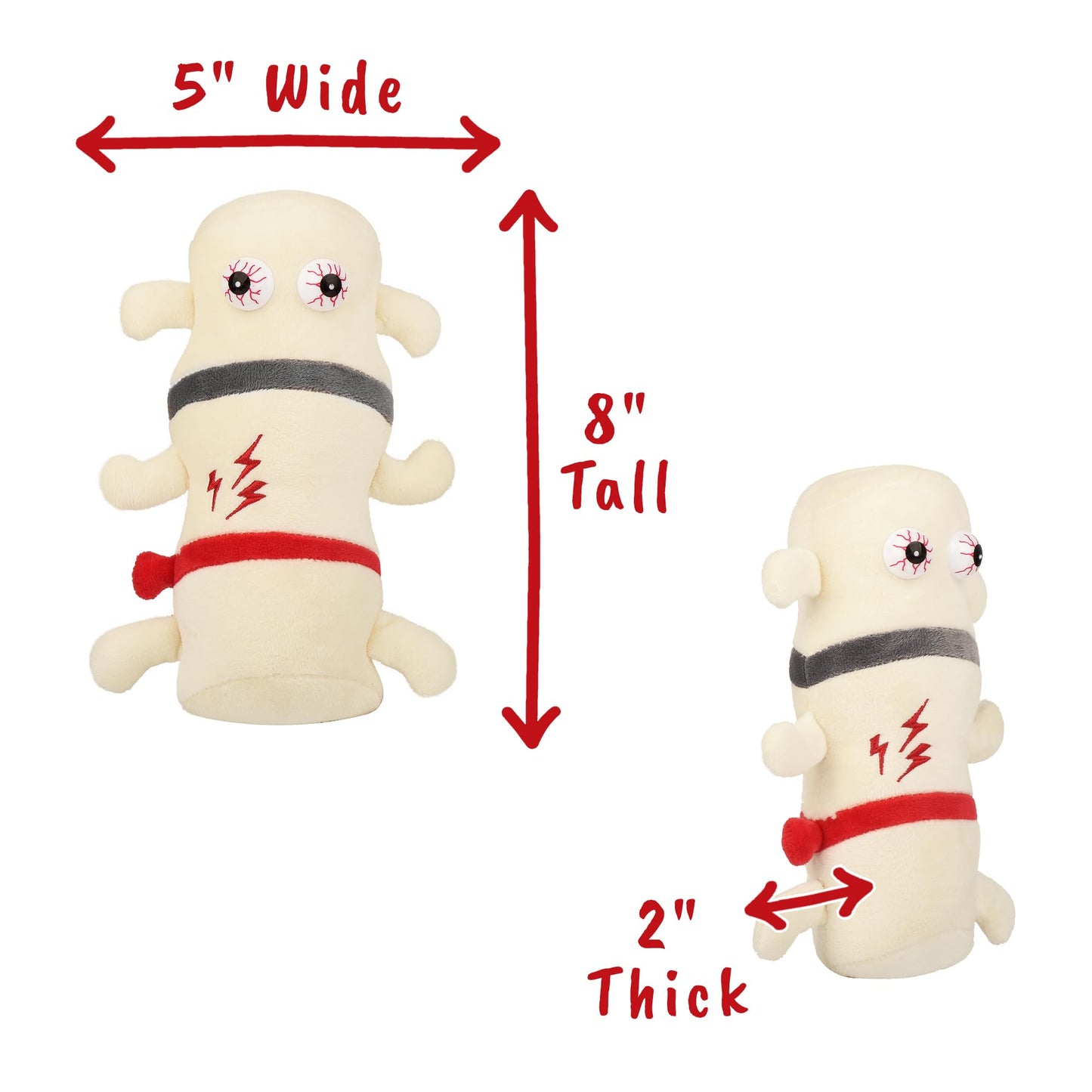 GIANT MICROBES Back Pain Plush, back surgery recovery items, neurosurgeon gift, funny orthopedic surgeon gifts, chiropractic gifts, chronic back pain