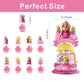 25Pcs Princess Peach Cake Decorations with 24pcs Cupcake Toppers, 1pcs Cake Topper for Kids Birthday Party Supplies