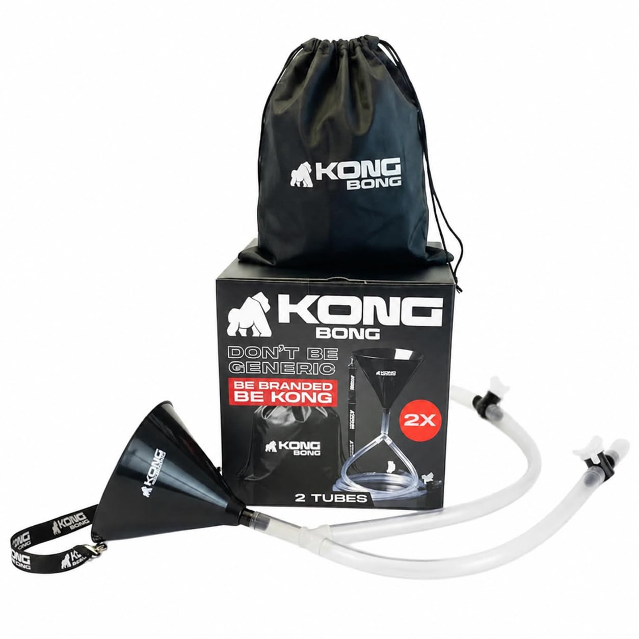 Kong Double Funnel | Dual Tube Drinking Funnel for Party Games, Tailgates, Festivals & Celebrations