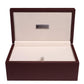 Silverman & Co. Double 9 Large White Domino Set - Brown Case