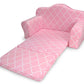 Sophia's 2-in-1 Plush Print Pull-Out Sofa Bed for Two 18'' Dolls, Pink