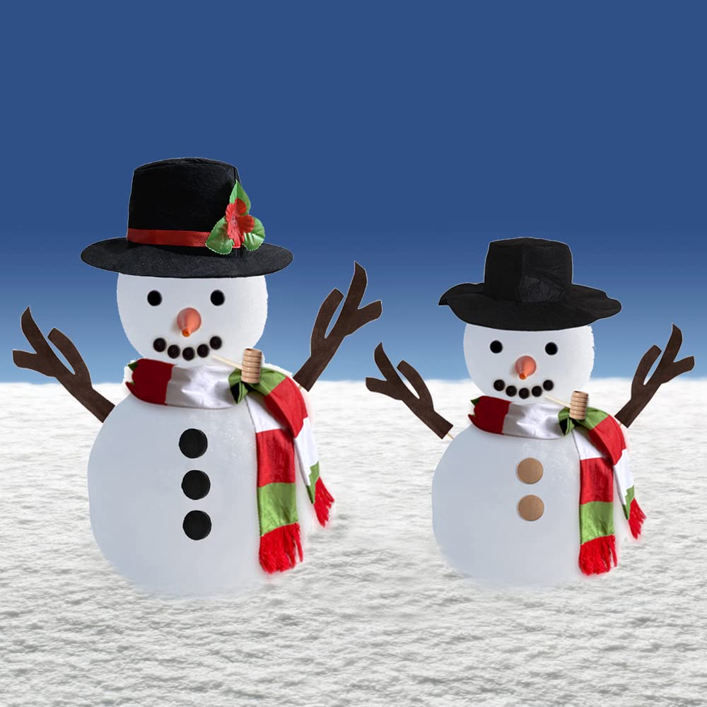 Snowman Kit, 2Pack Christmas Snowman Decorating Making Kit Outdoor Fun Christmas Winter Holiday Party Decoration Gift, Xmas Holiday Winter Party snow