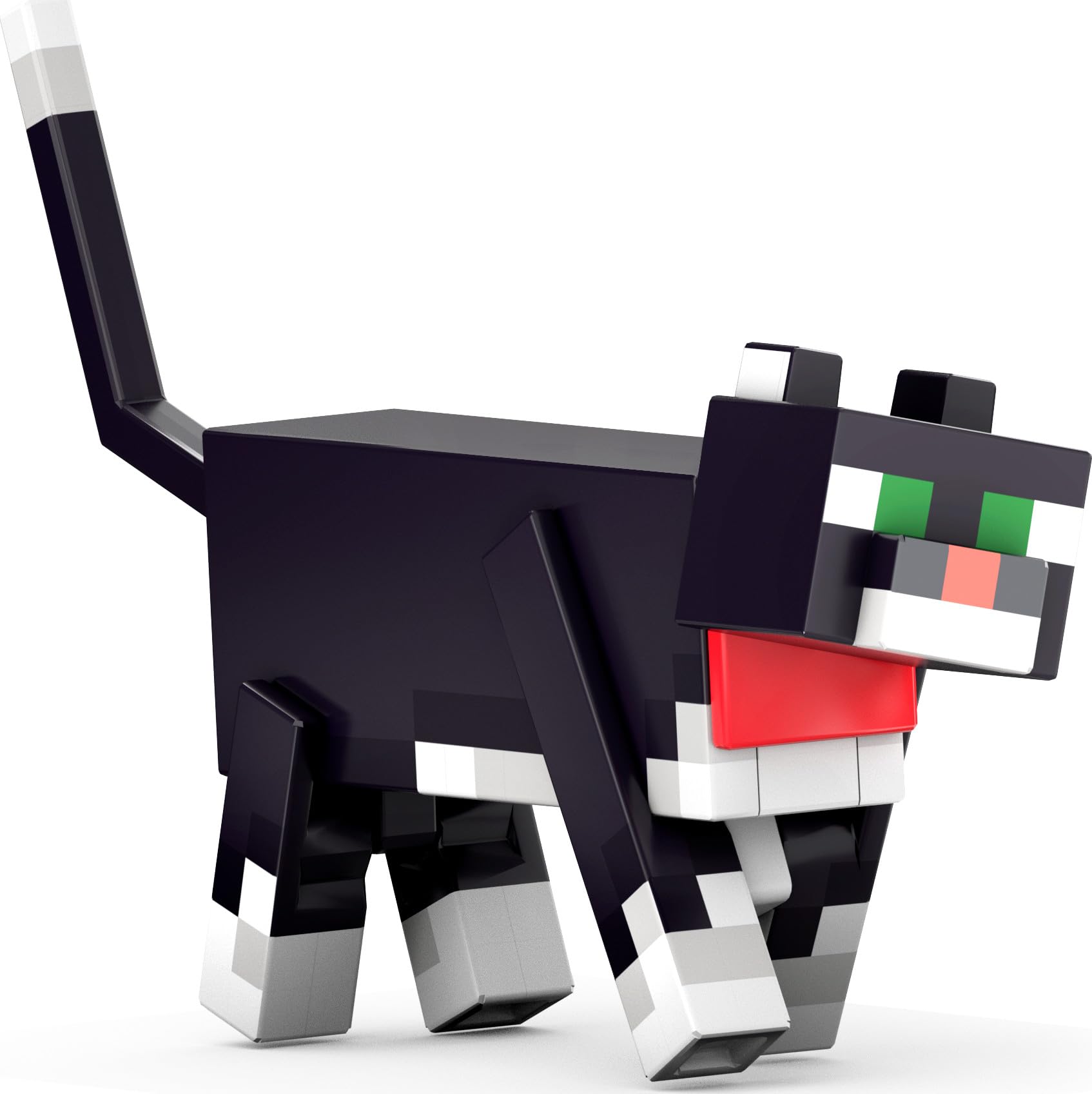 Mattel Minecraft Diamond Level Action Figure, Tuxedo Cat with 4 Accessories, 5.5-inch Collector Scale & Pixelated Design