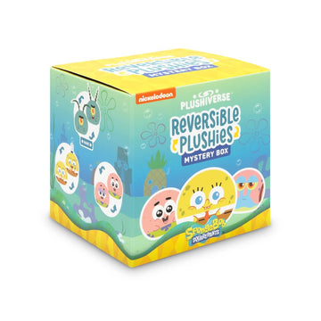 TeeTurtle Spongebob Squarepants Series Reversible Plushie Mystery Box - 3-Inch Mini Two-Sided Blind Box Plush with Embroidered Details - Cute
