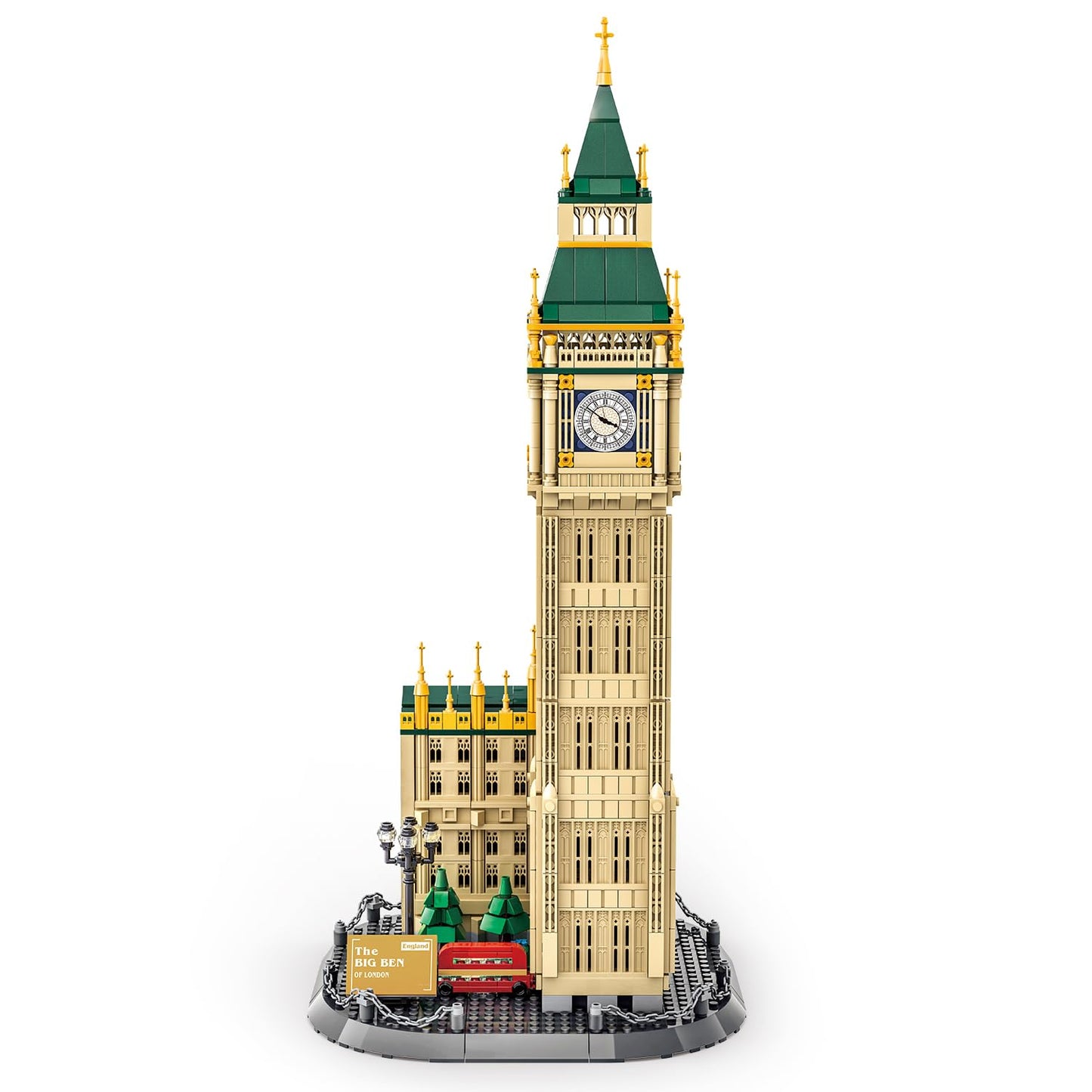 Apostrophe Games Big Ben Building Block Set (1,095 Pieces) London's Big Ben Clock Tower Famous Landmark Series - Architecture Model for Kids