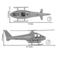 TimMee Air Support Helicopters - 2pc Gray Plastic Army Men Choppers US Made