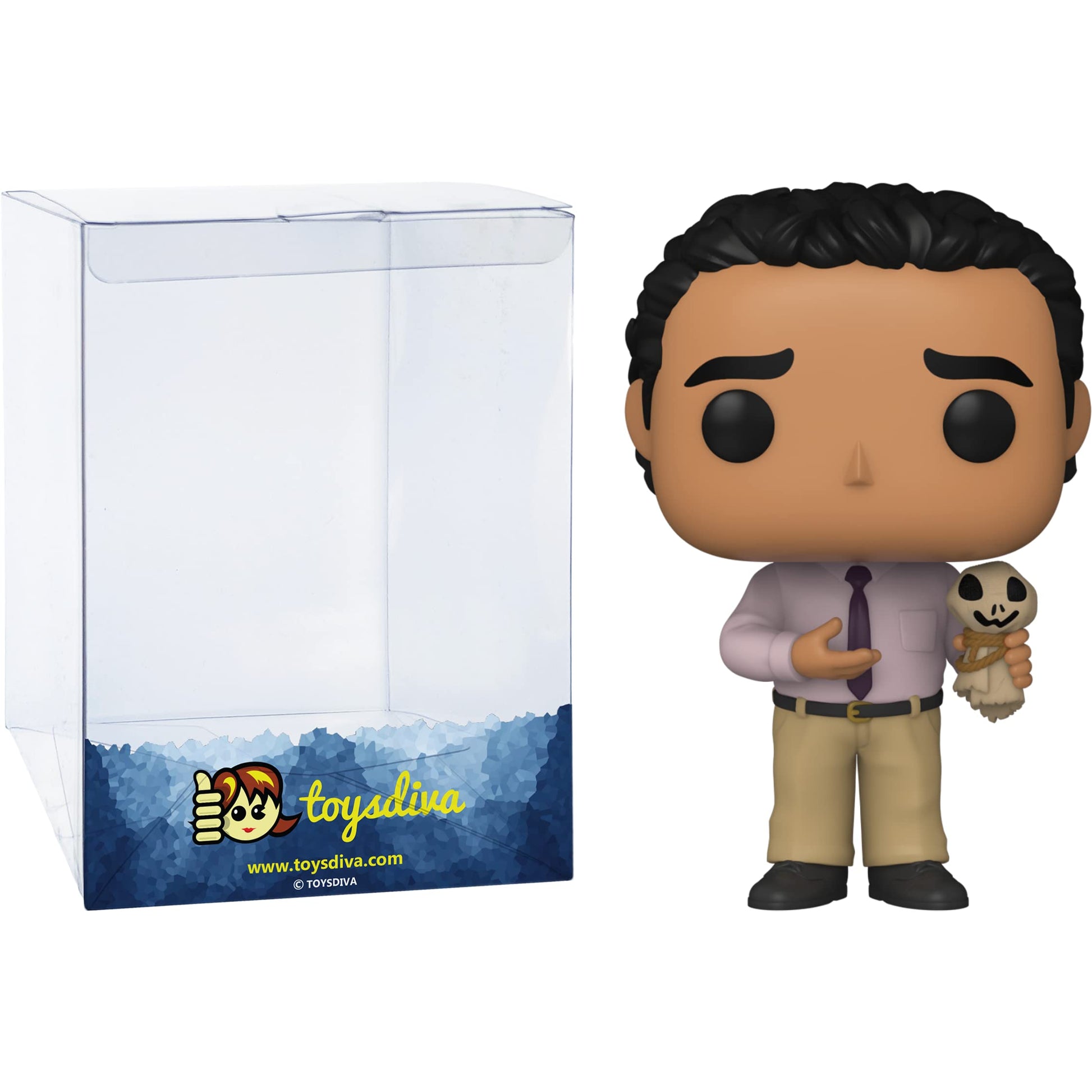 Funko O s c a r M a r t i n e z : P o p ! TV Vinyl Figurine Bundle with 1 Compatible 'ToysDiva' Graphic Protector (1173-57397 - B)