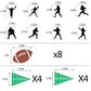 24 pcs Football Cupcake Toppers Rugby Ball Sport Super Ball Cupcake Toppers For Birthday Party (Football Party)