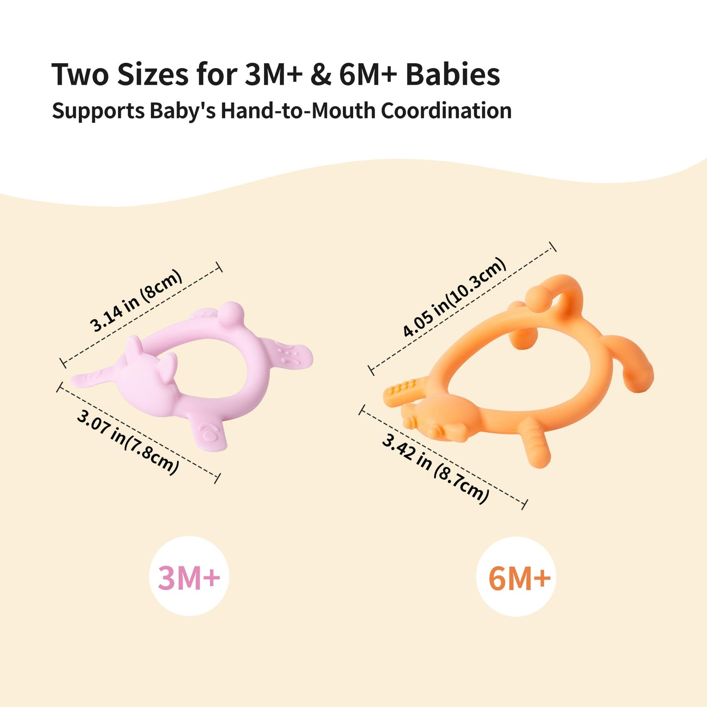 Pigeon Silicone Animal-Shaped Baby Teether, Green Bear, 3M+, 1 Count - Multi-Textured Teething Relief Toys, Lightweight & Easy to Grasp