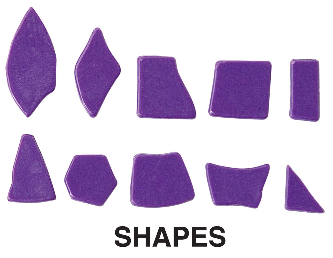 The Beadery Plastic Mosaic Pieces, 10-20mm, Multi