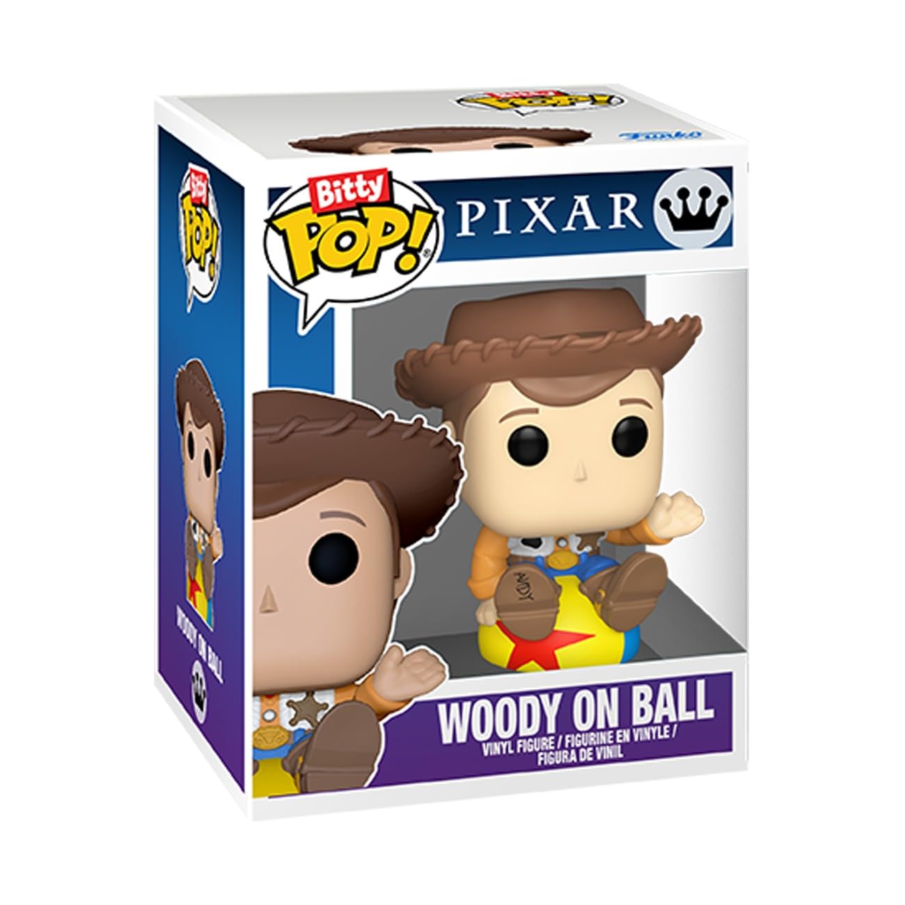 Funko Pop! Bitty Display: Pixar Ball - Woody and Luxo on Ball Exclusive Included - Display Total of 18 Bitty Characters