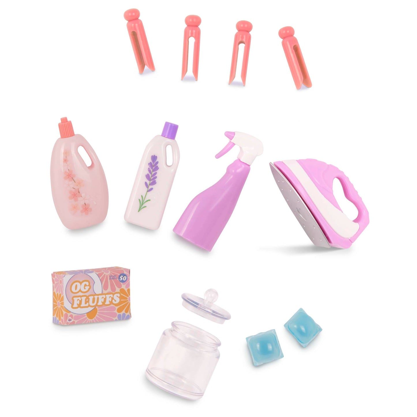 Our Generation - Doll Washing Machine - Drying Rack, Iron & Cleaning Set - 18-inch Doll House Accessories - Pretend Play - Toys for Kids Ages 3 Years