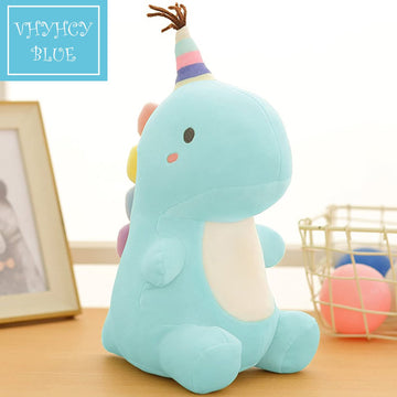 VHYHCY Stuffed Animal Plush Toys, Cute Dinosaur Toy, Soft Dino Plushies for Kids Plush Doll Gifts for Boys Girls (Blue, 19.7 Inch)