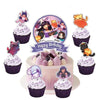 Jlemon 25Pcs Cat Game Party Cake topper Super Cat Theme Cake Decorations with 24pcs Cupcake Toppers, 1pcs Big Cake Topper for Cat Game Birthday Party