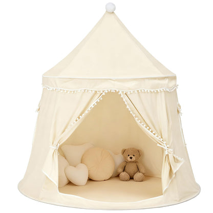 Play Tent, Large Playhouse Kids Castle Play Tents with Carry Bag, Indoor Outdoor Game Tent, Portable Children Yurt Tents, Birthday Gift for Boys