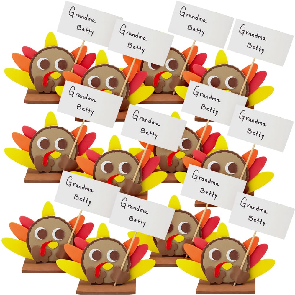 Fun Express Thanksgiving Turkey Placeholder Craft Kit - Makes 12
