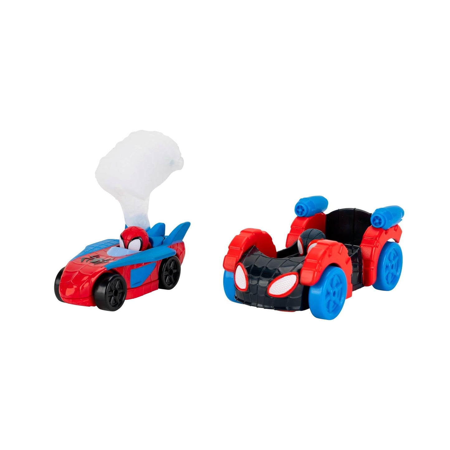 Marvel Spidey and His Amazing Friends Construction Zone Chaos Track Set - 2-Foot High Dual Race Track with Zip Line, Play Zones, and Exclusive