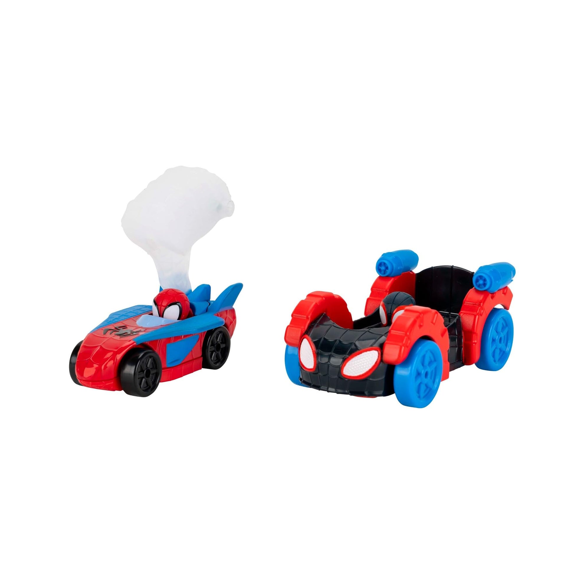 Marvel Spidey and His Amazing Friends Construction Zone Chaos Track Set - 2-Foot High Dual Race Track with Zip Line, Play Zones, and Exclusive