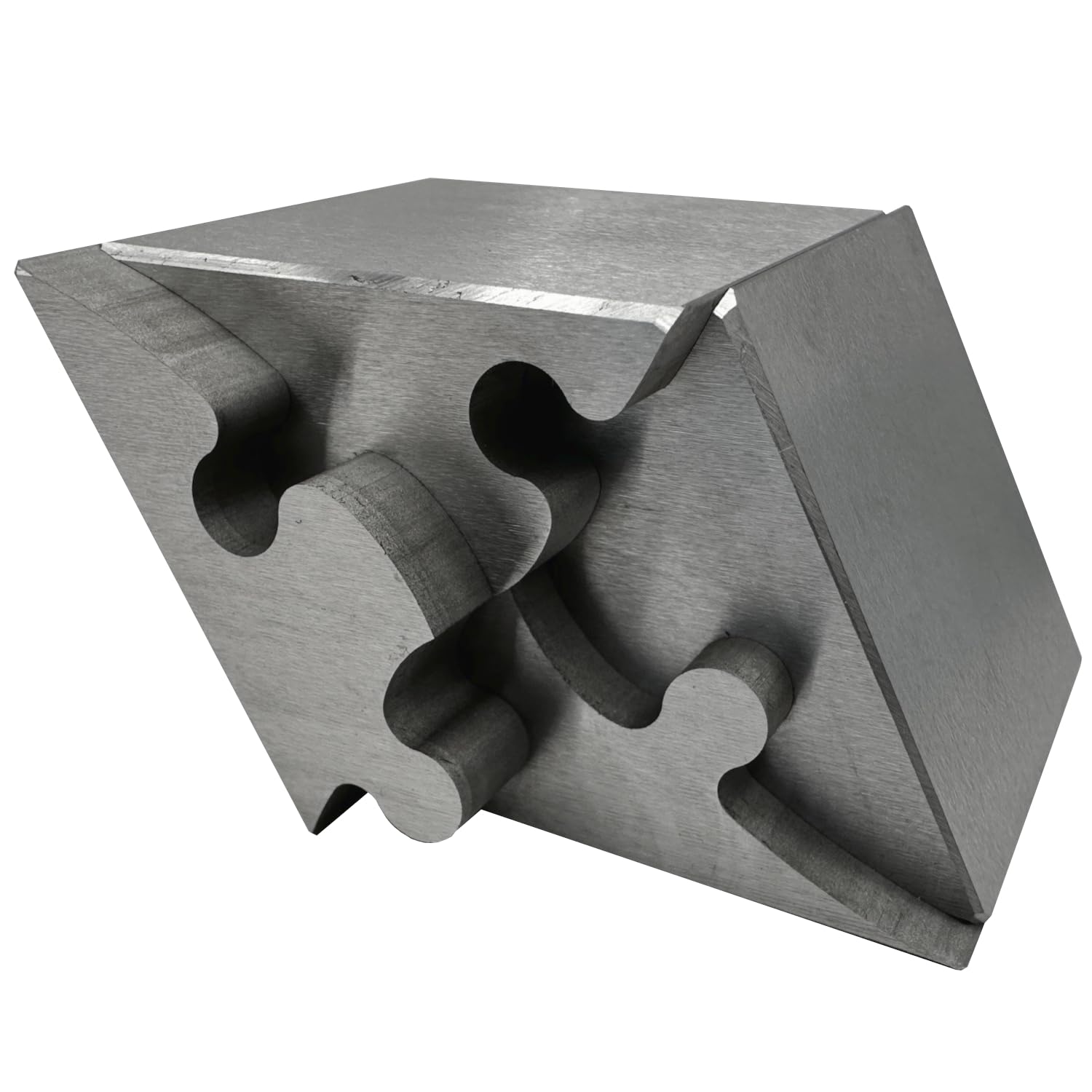 Heavenly Metals 4-Piece Rhombus 3D Puzzle for Adults - Stainless Steel Desk Toy and Fidget, Zero Tolerance Wire EDM Cut Office Gift for Men & Women