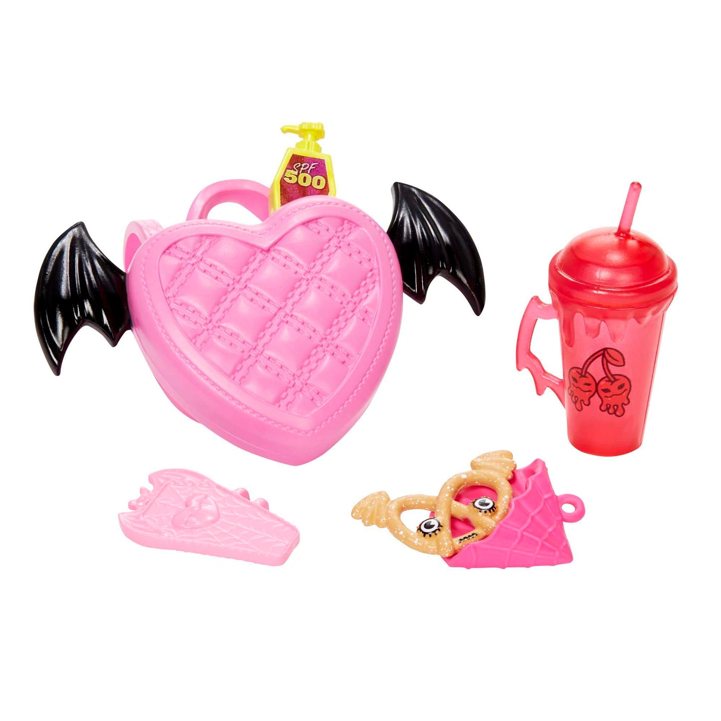 Monster High Doll, Draculaura with Pink & Black Hair in Signature Look with Fashion Accessories & Pet Bat Count Fabulous