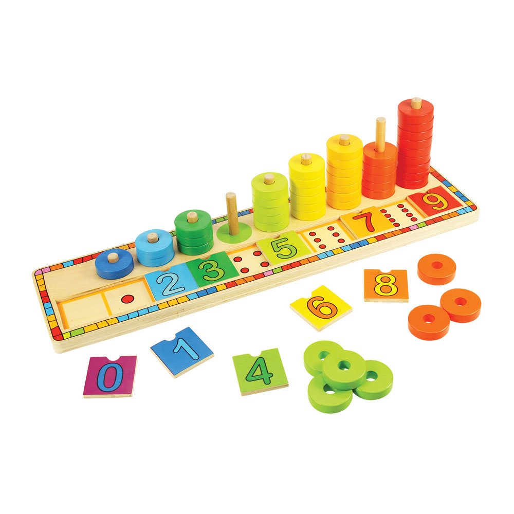 Bigjigs Toys Wooden Learn to Count Stacking Toy