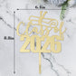 Sodasos Mirror Acrylic Class of 2026 Cake Topper