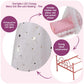 Badger Basket Starlights Metal Doll Bed - LED Canopy Bed Set Fits 18 Inch Dolls - Includes Mesh Drapes Decorative Pillows Reversible Blanket - Pretend
