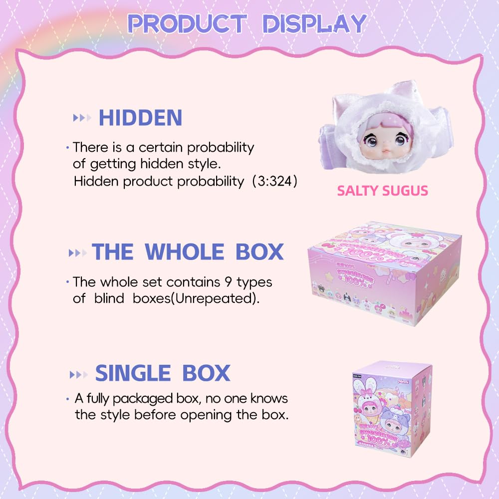 XiDonDon Blind Box Vinyl Plush Doll Gifts Mystery Box Toys (Single Box)