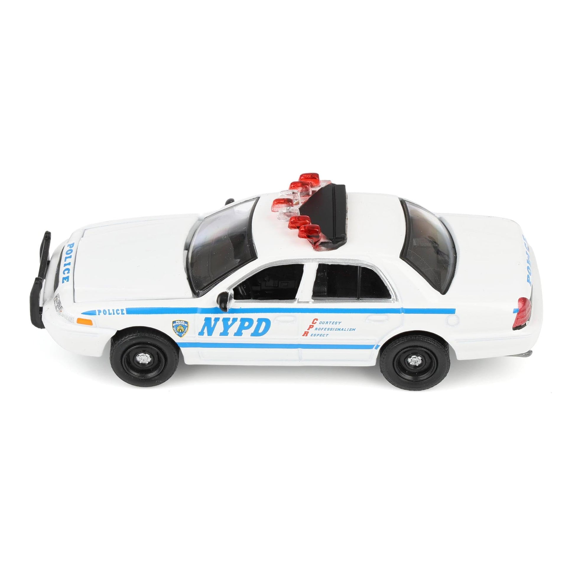 2011 Ford Crown Victoria Police New York Police Department (NYPD) with NYPD Squad Number Decal Sheet Hobby Exclusive 1/64 Diecast Model Car by