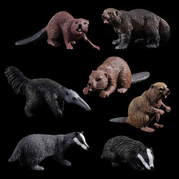 HOMNIVE Rainforest Figures for Kids, 7 pcs Plastic Realistic Animal Figurines, Small Animals Cake Topper, Learning Educational Toys for Christmas