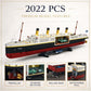 Liberty Imports Titanic Model Kit - 2022 Pieces Large Cruise Ship Building Blocks Set, STEM Educational Toy Gifts for Kids and Adults, Collectible
