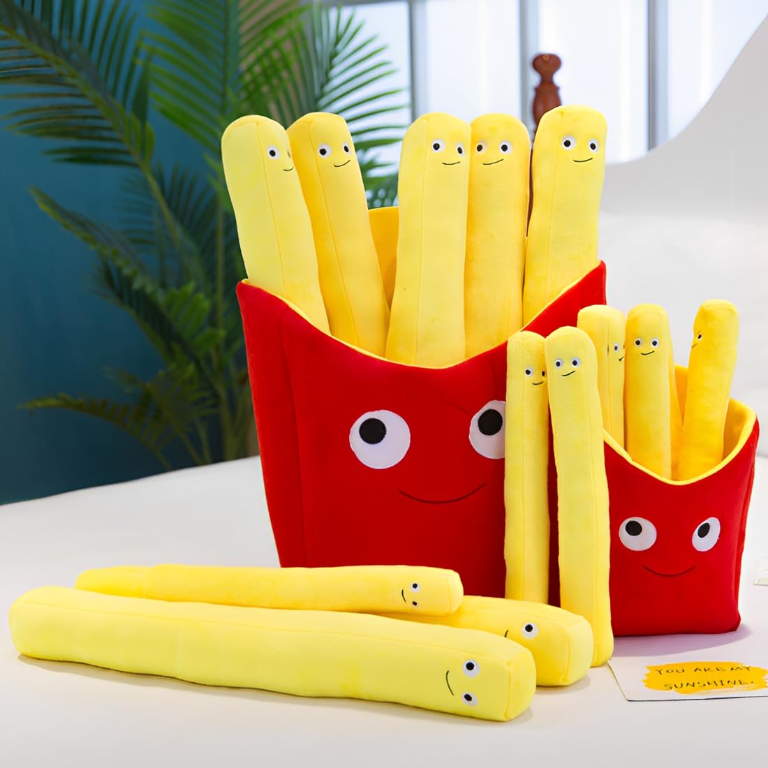 JPORSHU Hamburger French Fries Plush Pillow?16 inches Food Plush Stuffed Pillow?Soft Sofa Cushion Plushie Toy?Cartoon Toy Pillow Gifts for Kids