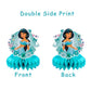 8Pcs Princess Jasmine Table Centerpieces Birthday Party Supplies Double Side Table Decorations for Kids Party Decorations