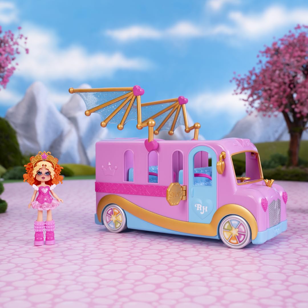 Royale High Bus & Glam Closet - (1) Exclusive Doll, On-The-Go Glam Closet, Moveable Wings, Working Wheels and Room for 4 Friends - Virtual Item Code