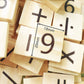 Vos Risus 100 PCS Wood Scrabble Tiles Numbers and Symbols for Crafts - DIY Wood Gift Decoration-Child Education Mathematical Calculation
