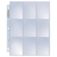 Ultra Pro Trading Card Sleeves - 9 Pocket Card Sleeves for Binder - Platinum Series Pages for Cards & Memorabilia - Archival Safe, UV Protection &