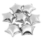 MOWO Star-shaped Foil Balloons, 10" Silver, Pack of 50
