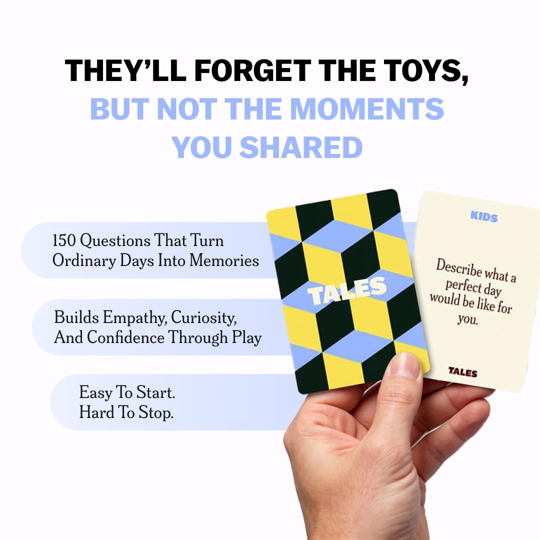 TALES 150 Conversation Cards, Kids Edition, Fun Family Games for Kids, Perfect for Dinners, Road Trips, Classrooms & Game Nights, Gifts & Gatherings