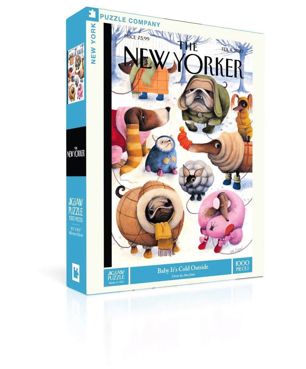 New York Puzzle Company - New Yorker Baby It's Cold Outside - 1000 Piece Jigsaw Puzzle